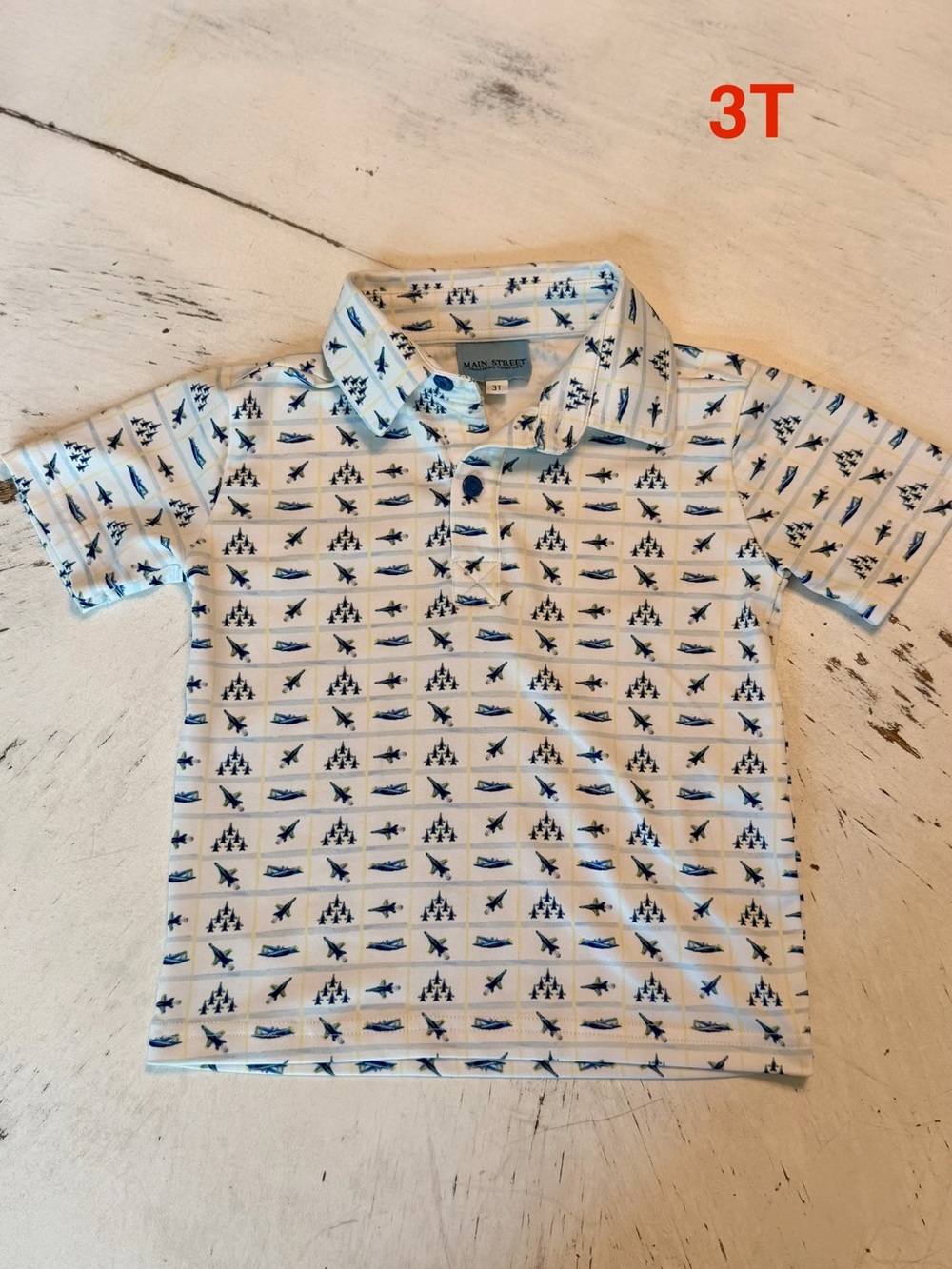 Blue Angel Boys Printed Polo Shirt - 3T